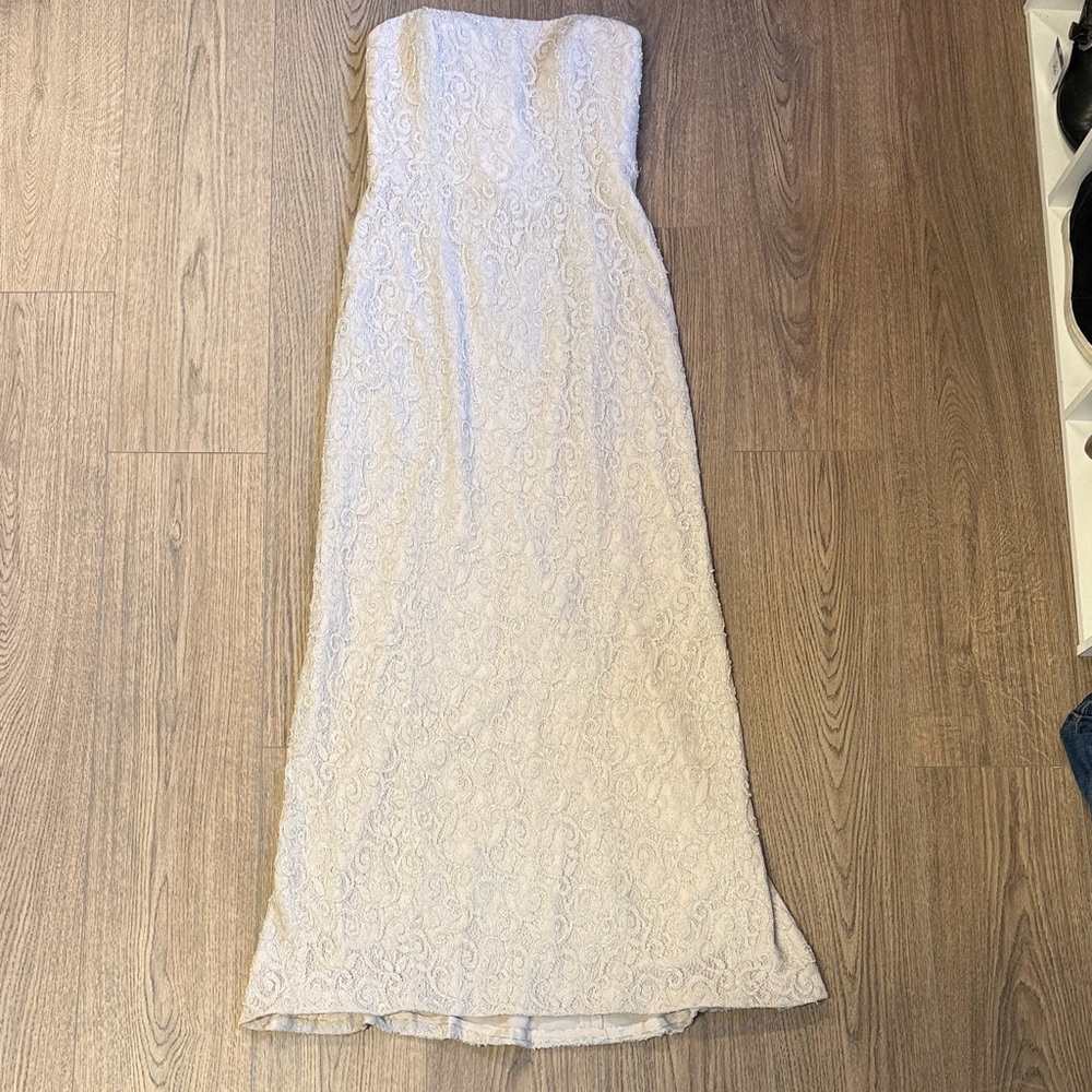 Vintage Lillie Rubin Strapless Lace Gown